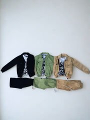 3-10 Yaş Erkek Çocuk Ceket Tişört Pantolon 3 Lü Takım