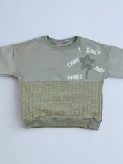 5-8 Yaş I Dont Care Baskılı Kız. Sweat — Çağla