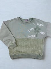 5-8 Yaş I Dont Care Baskılı Kız. Sweat — Çağla