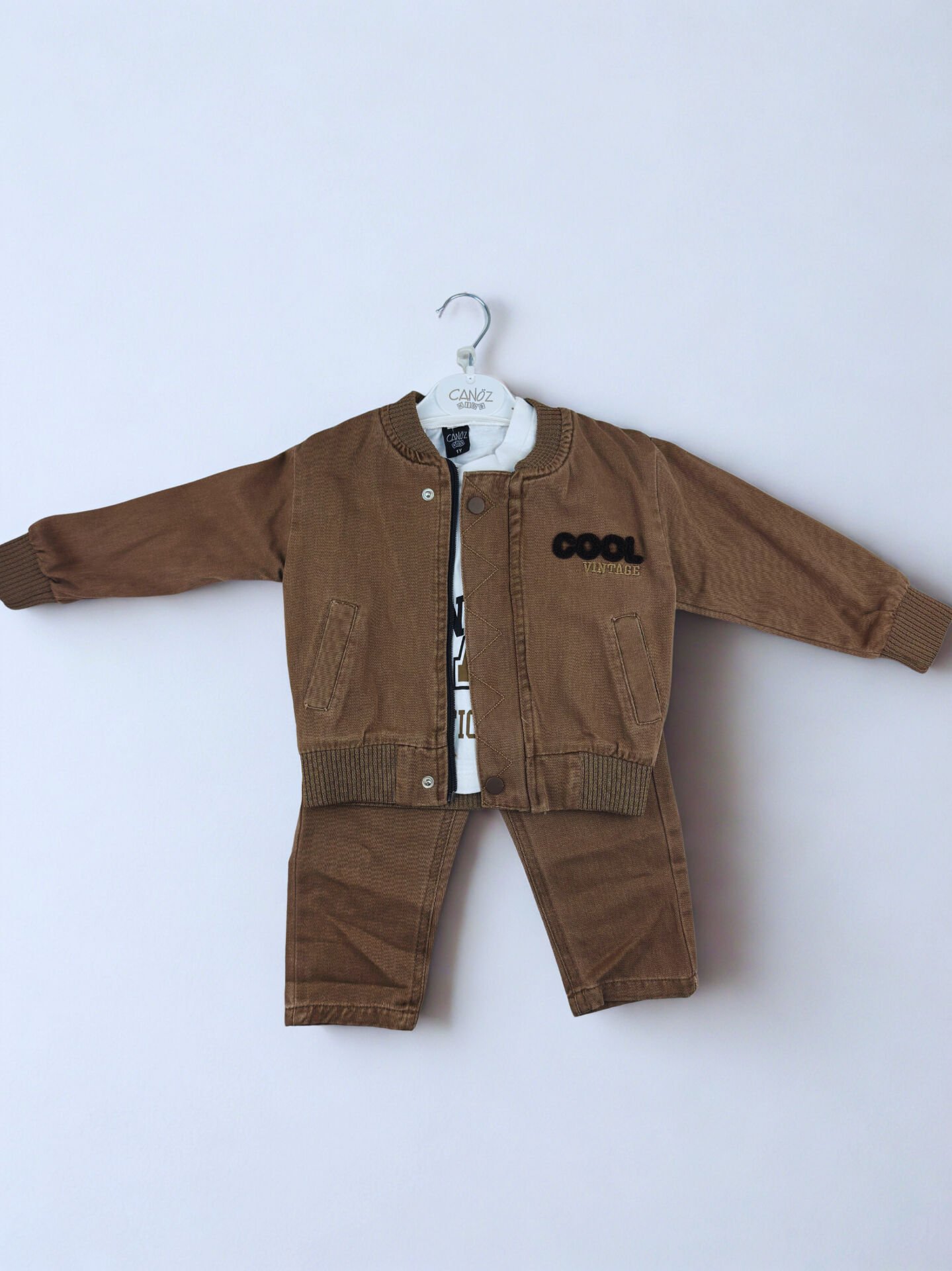 1-4 Yaş Erkek Çocuk 3'lü Cool Takım - Ceket, Sweatshirt ve Pantolon