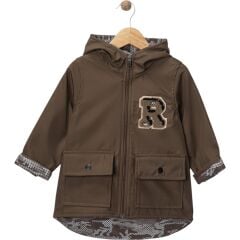 2-5 Yaş Erkek Çocuk Yağmurluk - Kapüşonlu R Yamalı