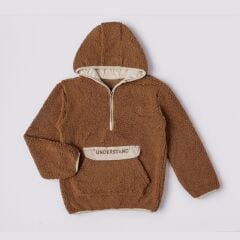 5-8 Yaş Erkek Çocuk Kapüşonlu Teddy Kumaş Sweatshirt