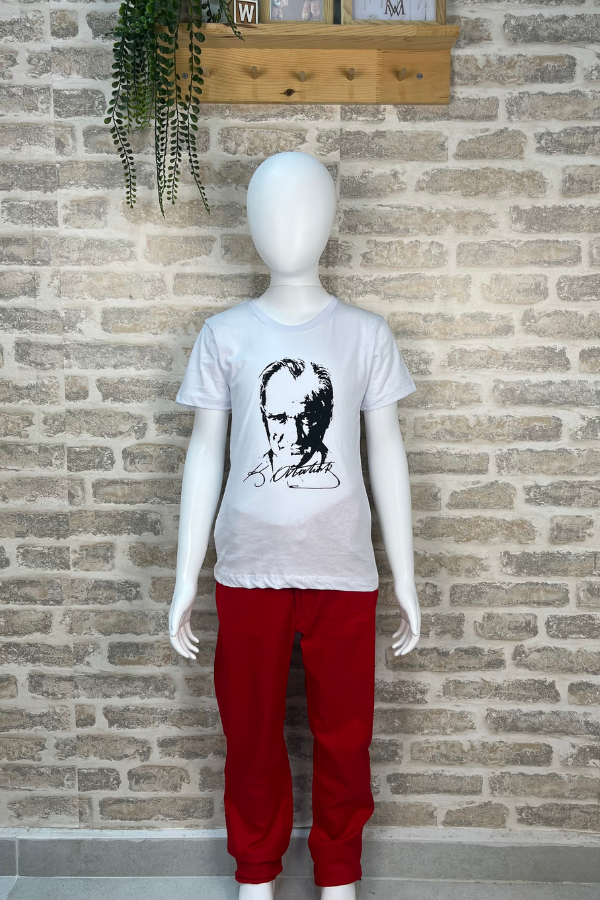 23 Nisan Çocuk Pantolon 5-12 Yaş – Kırmızı Özel Gün Çocuk Pantolonu