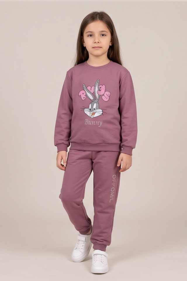 2-5 Yaş Bugs Bunny Baskılı Kız Çocuk Takım